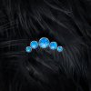 Titanový helix piercing Blueberry nebesky modrý opál