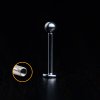Titanový labret piercing vnitřní závit, kompletní