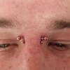 Bridge piercing Titanová činka s kuličkami