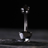 Titanový piercing do pupíku BlackTrio s černým zirkonem
