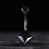 Titanový piercing do pupíku BlackSpade s černým zirkonem