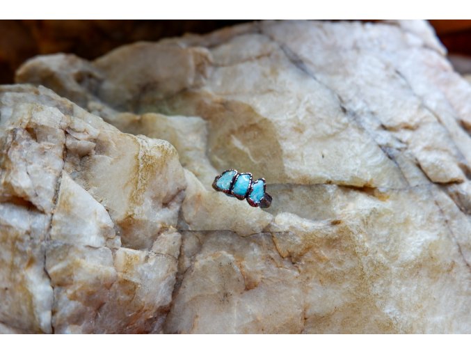 Prsten s amazonitem vel.52