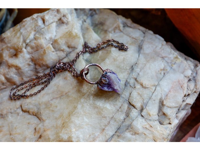 Přívěsek s  auralitem a citrínem