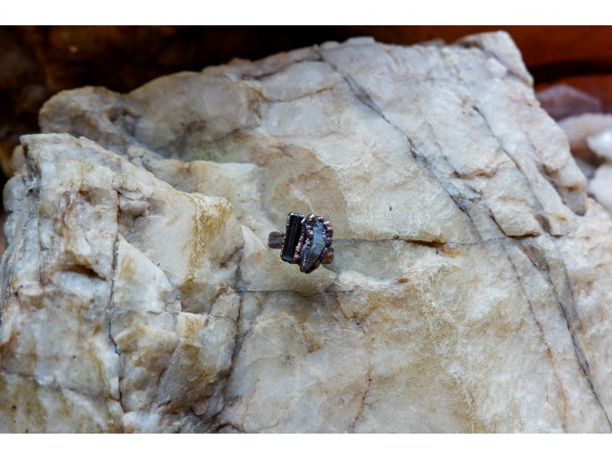 Prsten se safírem a modrým turmalínem vel. 52-53
