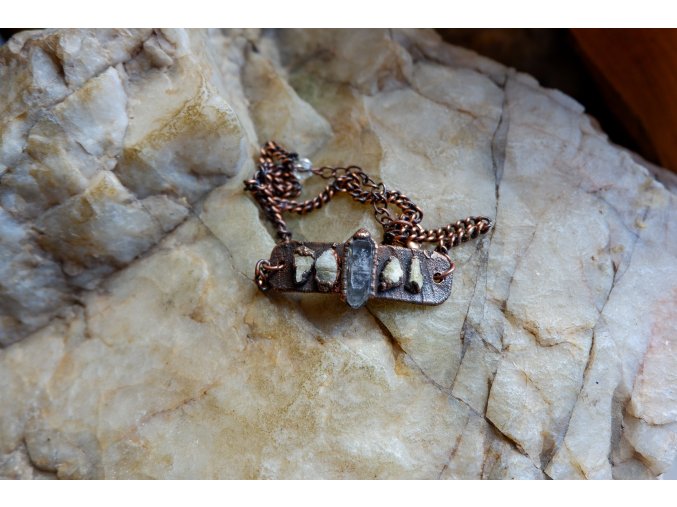 Náramek se žlutými danburity a tibetským křišťálem