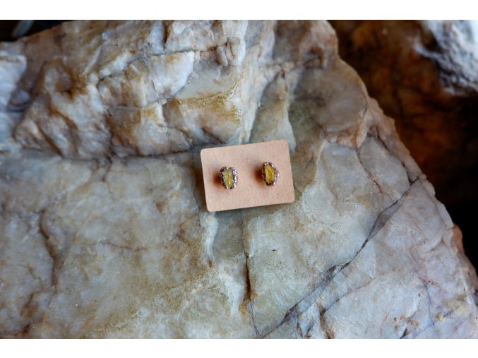 Náušnice s heliodorem