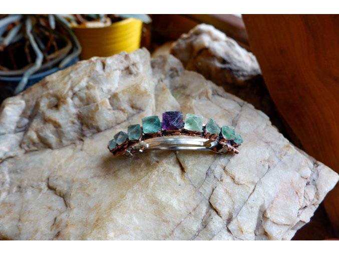 Sponka do vlasů s fluoritem