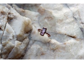 Prsten s růžovým turmalínem vel. 50
