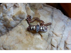 Náramek se žlutými danburity a tibetským křišťálem