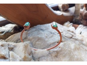 Náramek se zeleným turmalínem vel.16-17cm