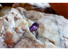 Prsten s ametystem vel. 56