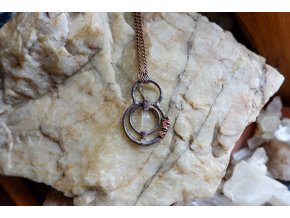 Přívěsek s laserovým křišťálem, peridotem, dravitem, vanadinitem a žlutým aventurínem