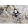 Přívěsek s měsíčním kamenem a lapis lazuli