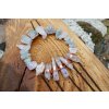 Mandala s kunzitem, hiddenitem, skapolitem a morganitem