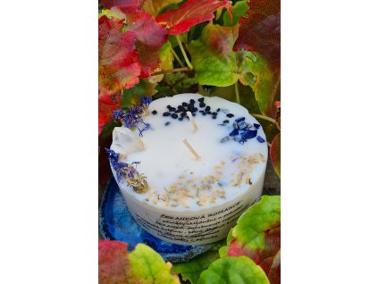 Svíčka s krystaly čekanková romance