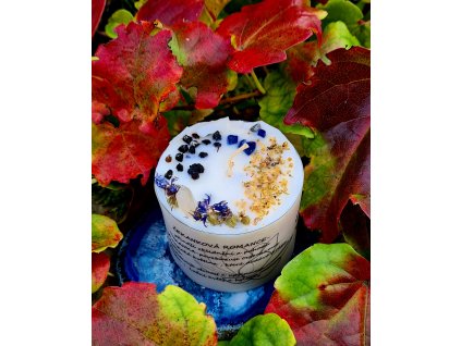 Svíčka s krystaly čekanková romance