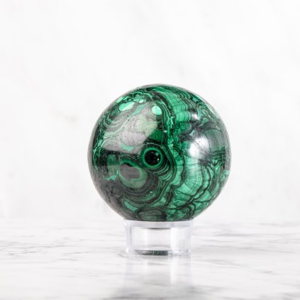 Malachit leštěná koule tromlovaný krystal minerál eshop crystalmineral.cz 0067
