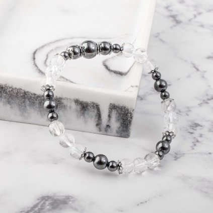 37 28 křišťál hematit náramek na ruku korálkový crystalmineral.cz internetový obchod s krystaly a minerály 9777
