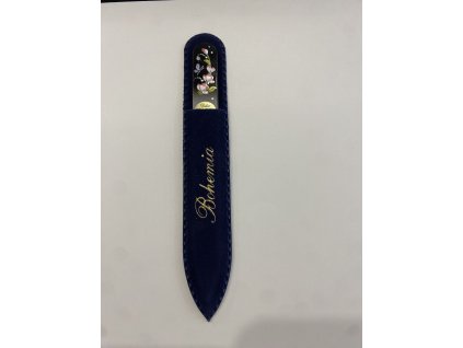 Pilníček na nehty 110 mm čirý podklad zdobený křišťály Swarovski Elements® motýl