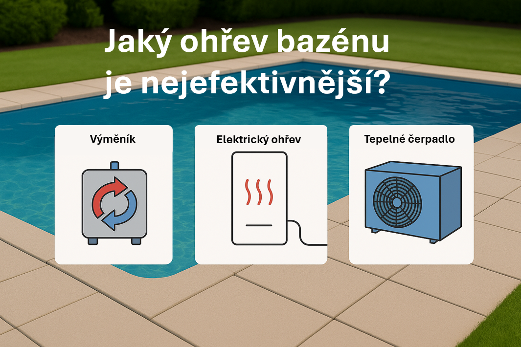 Jak ohřát vodu v bazénu? Srovnání tepelného čerpadla, výměníku a elektrického ohřevu