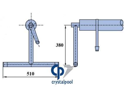 Bazénové stojany navíjecího zařízení na solární folii - přenosné