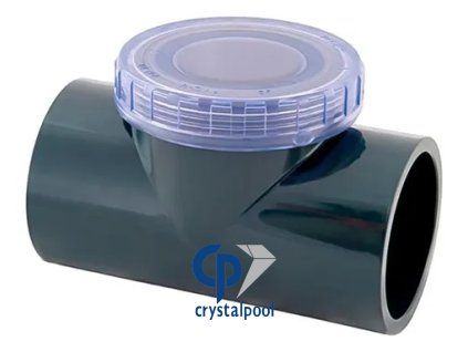Zpětný ventil d63 PVC s transp. víkem