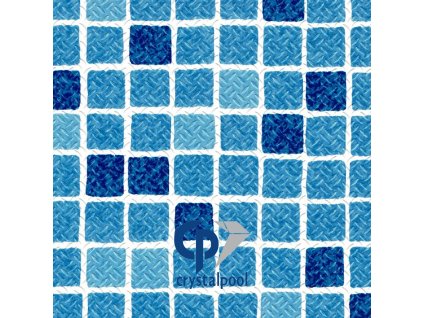 Bazénová protiskluzová folie ELBE STG 2 mm Mosaic Blue šíře 1,65m (mozaika modrá - 105)