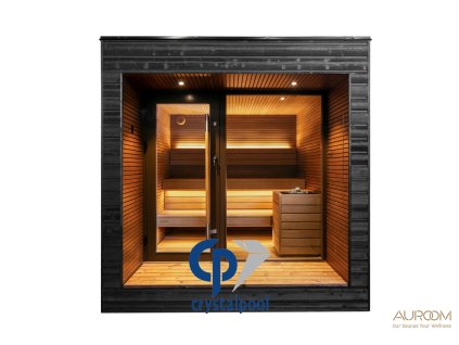 Venkovní sauna Auroom ARTI 230x280cm, pravá