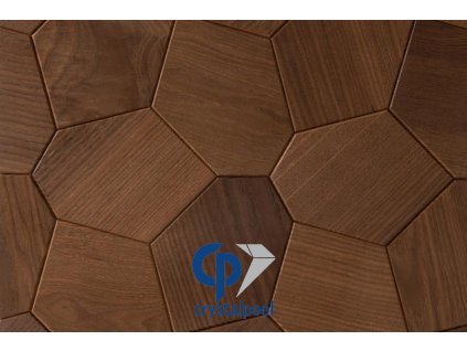 Dekorativní saunový obklad HEXAGON, jasan thermowood 432x373mm