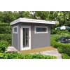 Finský venkovní saunový domek s pultovou střechou Timo 50 Flat šedý barevný nátěr