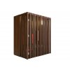 Infrasauna Auroom Irradia 150x150 dark thermowood olše