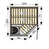 Sauna HARVIA Sirius SC1212K - rohová