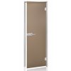 Celoskleněné dveře DORADO 8x20, ALU rám, satin/bronze, WC zámek