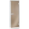 Celoskleněné dveře DORADO 8x21, ALU rám, Bronze, WC zámek