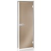 Celoskleněné dveře DORADO 9x21, ALU rám, Bronze, WC zámek