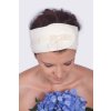 Wellness čelenka MaryBerry do sauny, krémová s krajkou
