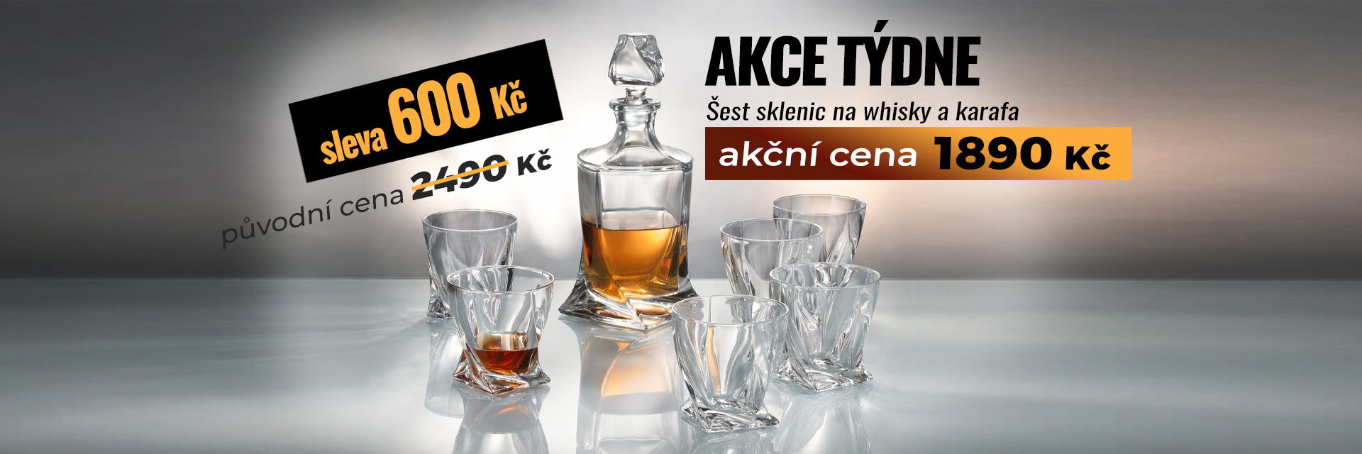 Whisky set 6 sklenic a karafa