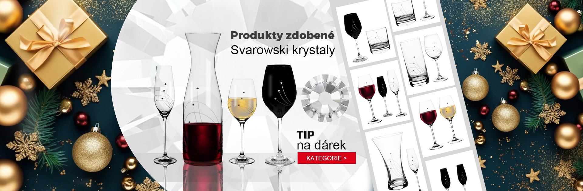 Sklenice na víno s krystaly swarovski