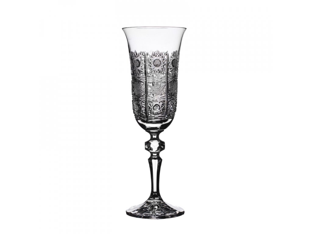 Broušené sklenice Laura na šampaňské-flétny. 6 ks. Brus klasik 500 PK.