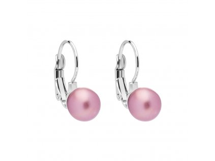 4536 2 perlickove nausnice silky pearl a perlemi preciosa rosa