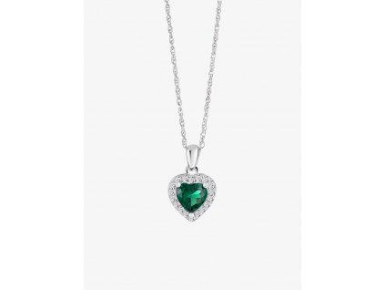 6876 2 stribrny privesek velvet heart srdce s kubickou zirkonii preciosa emerald