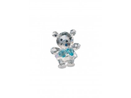 2127 2 sklenena figurka medvidek z ceskeho kristalu preciosa modry