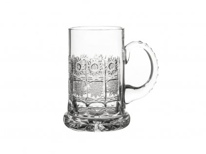 Broušená sklenice na pivo třetinka. Bohemia Crystal korbel rovný. Brus Klasik