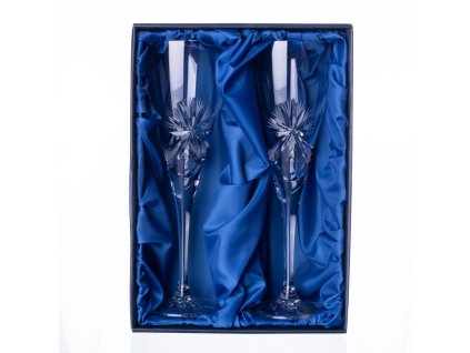 Sklenice na bílé víno 2ks. Bohemia Crystal Fiona brus Mašle