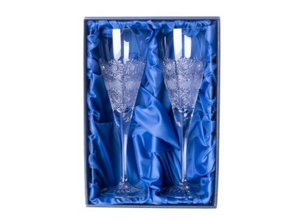 Bohemia Crystal sada 2 broušených sklenic na červené víno, Brus Klasik