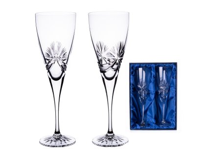 Bohemia Crystal sada 2 broušených sklenic na červené víno. Brus Mašle