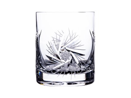 Bohemia Crystal broušené sklenice na whisky, 6 ks. brus Větrník