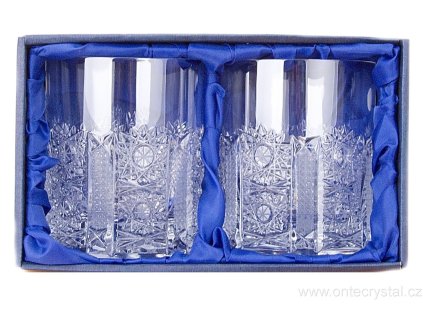 Bohemia Crystal sada 2 broušených sklenic na whisky, brus Iris