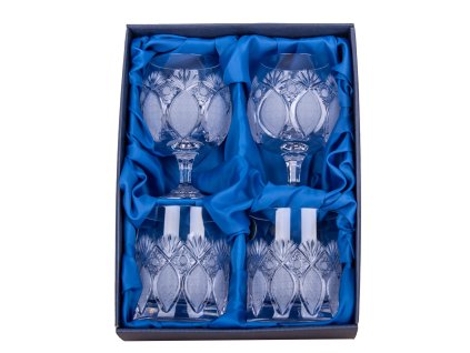 Bohemia Crystal broušené sklenice na rum a whisky, brus Paříž