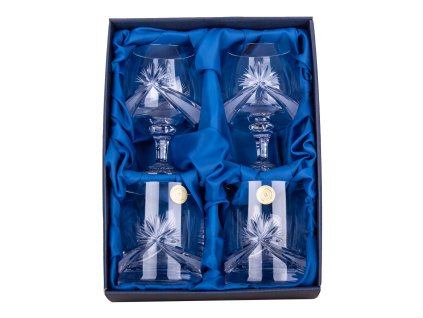 Bohemia Crystal broušené sklenice na rum a whisky, brus Mašle